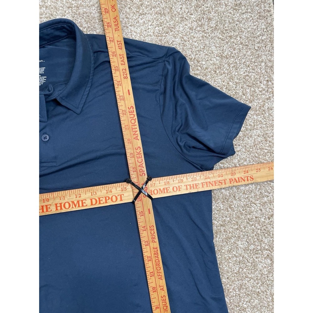 All I'm Motion Polo Shirt Mens Large Performance Short Sleeve Blue - Picture 4 of 4